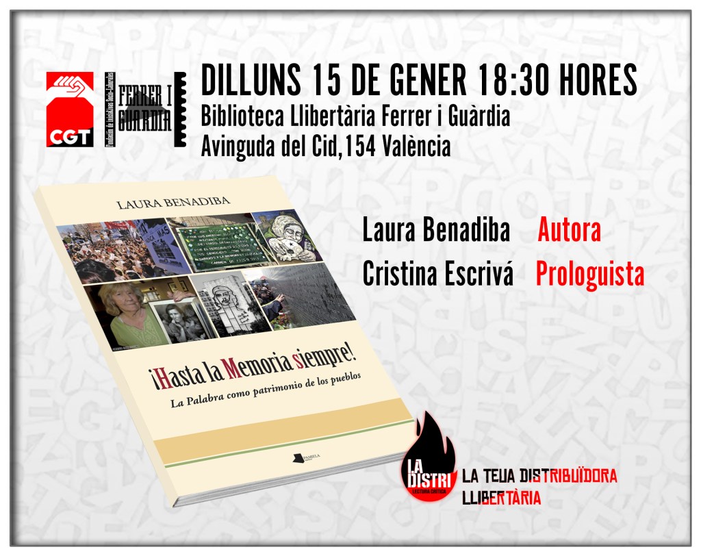 Presentación de ¡Hasta la Memoria Siempre! En&nbsp;Valencia