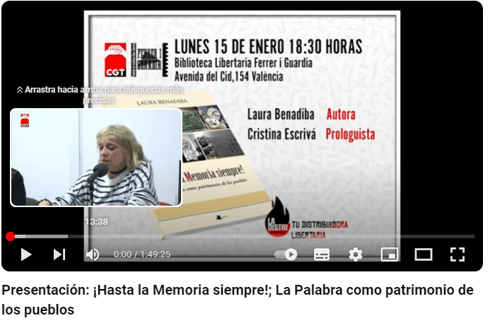 Presentación de ¡Hasta la Memoria Siempre! en&nbsp;Valencia