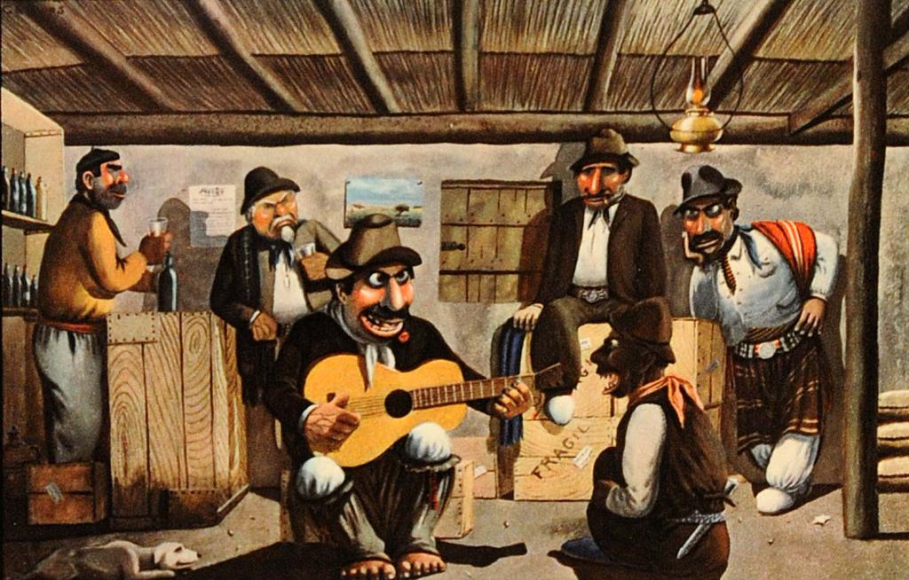 Una payada, obra de Florencio Molina&nbsp;Campos